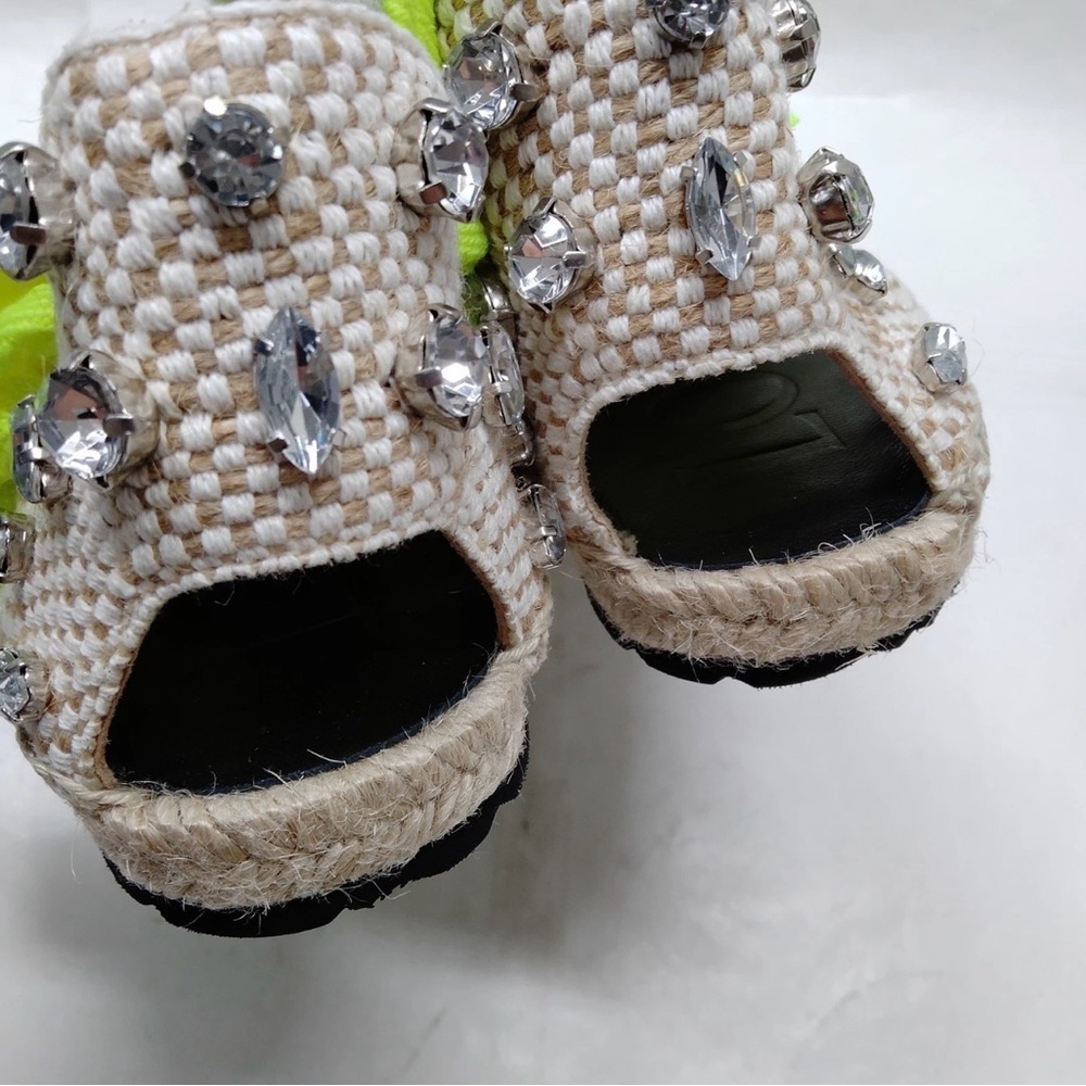 Loewe STARMARK Bijou Ribbon Strap espadrille  Sandals - Picture 5 of 6